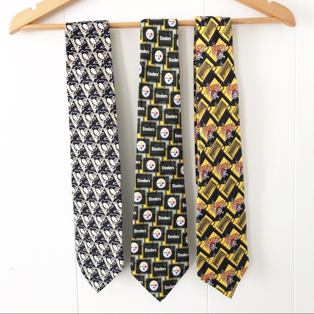 Pittsburgh Sports Teams Ties Bundle of 3